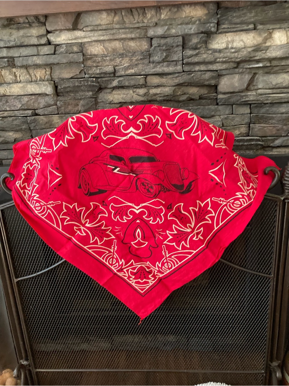 Vintage 1983 ZZ Top Eliminator Tour Bandana - Red Rock Memorabilia